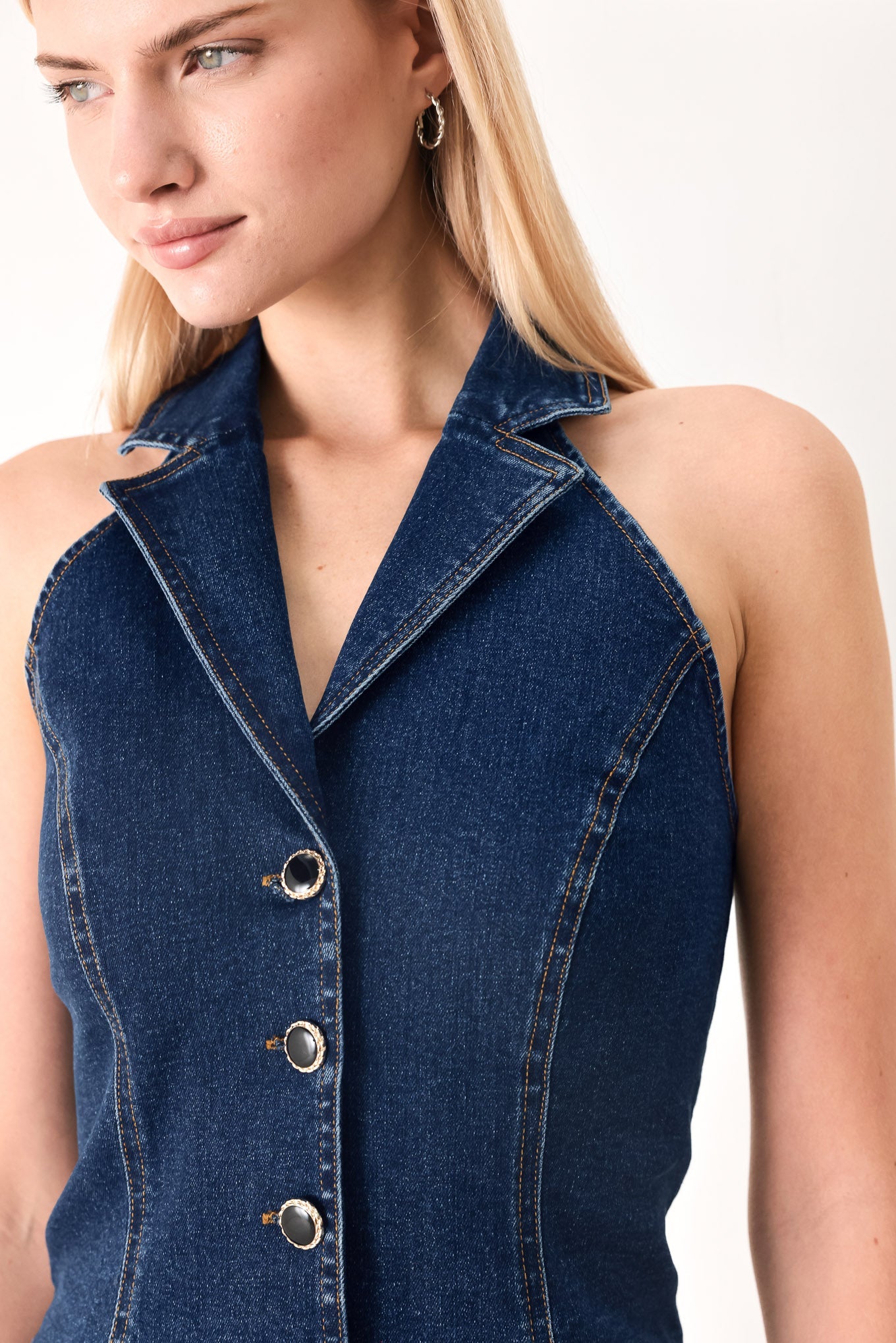 RUN THE CITY DENIM VEST - Flying Tomato - Flyclothing LLC