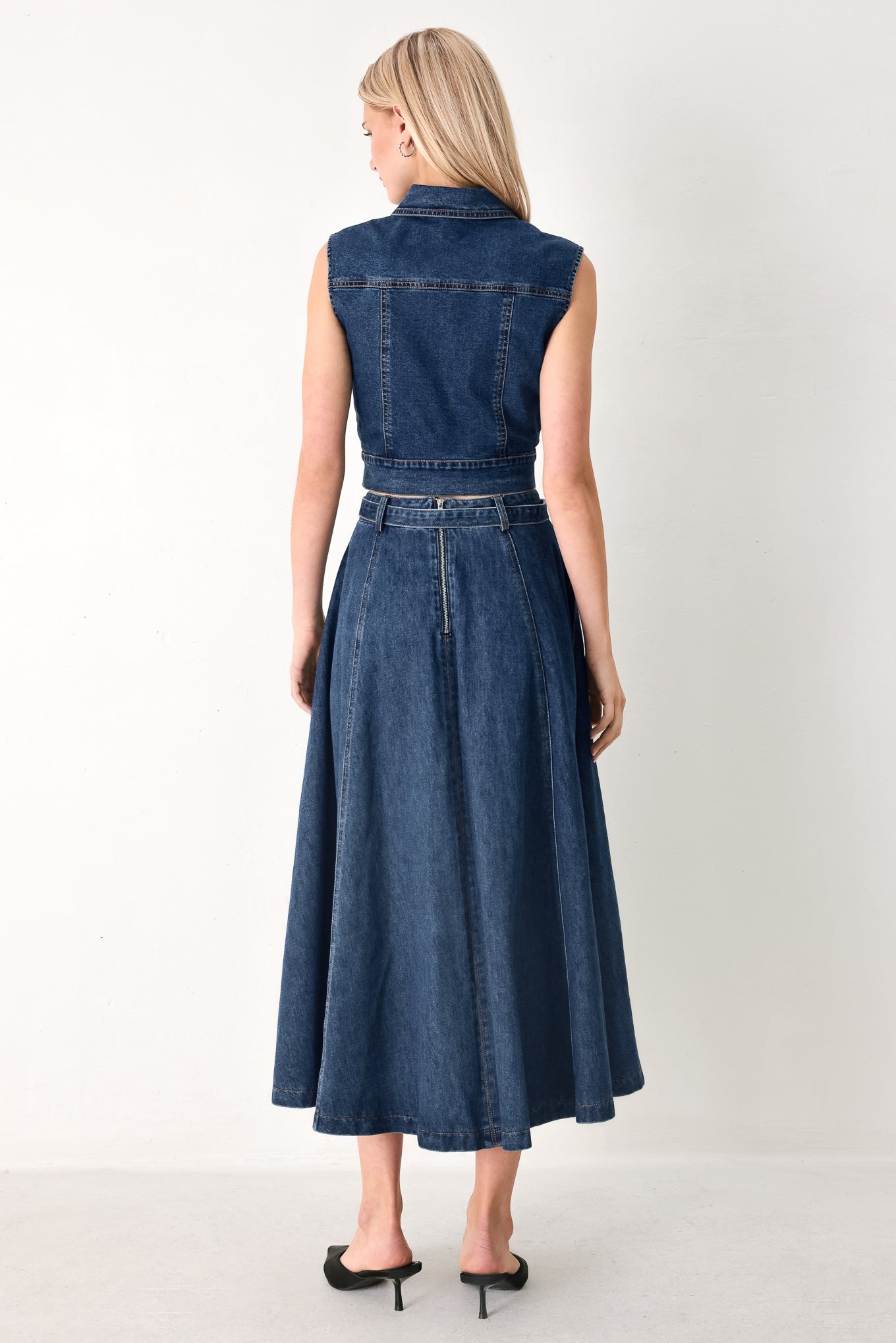 SWEET TALKER DENIM CROP VEST - Flying Tomato - Flyclothing LLC