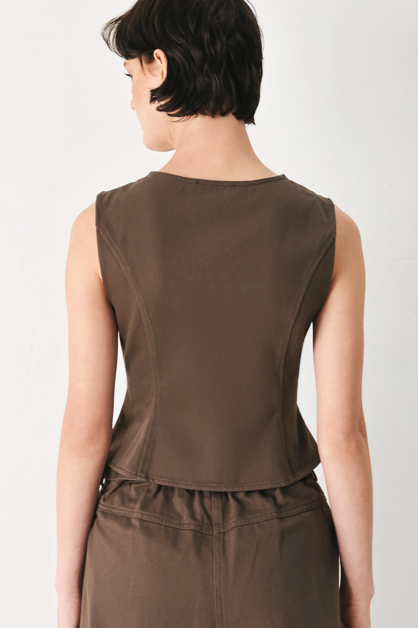 BROWN SUGAR STATEMENT WOVEN VEST - Flying Tomato - Flyclothing LLC