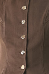 BROWN SUGAR STATEMENT WOVEN VEST - Flying Tomato - Flyclothing LLC