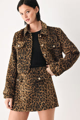 HERITAGE EDGE BROWN/BLACK WOOL-BLEND CROPPED JACKET - Flying Tomato - Flyclothing LLC