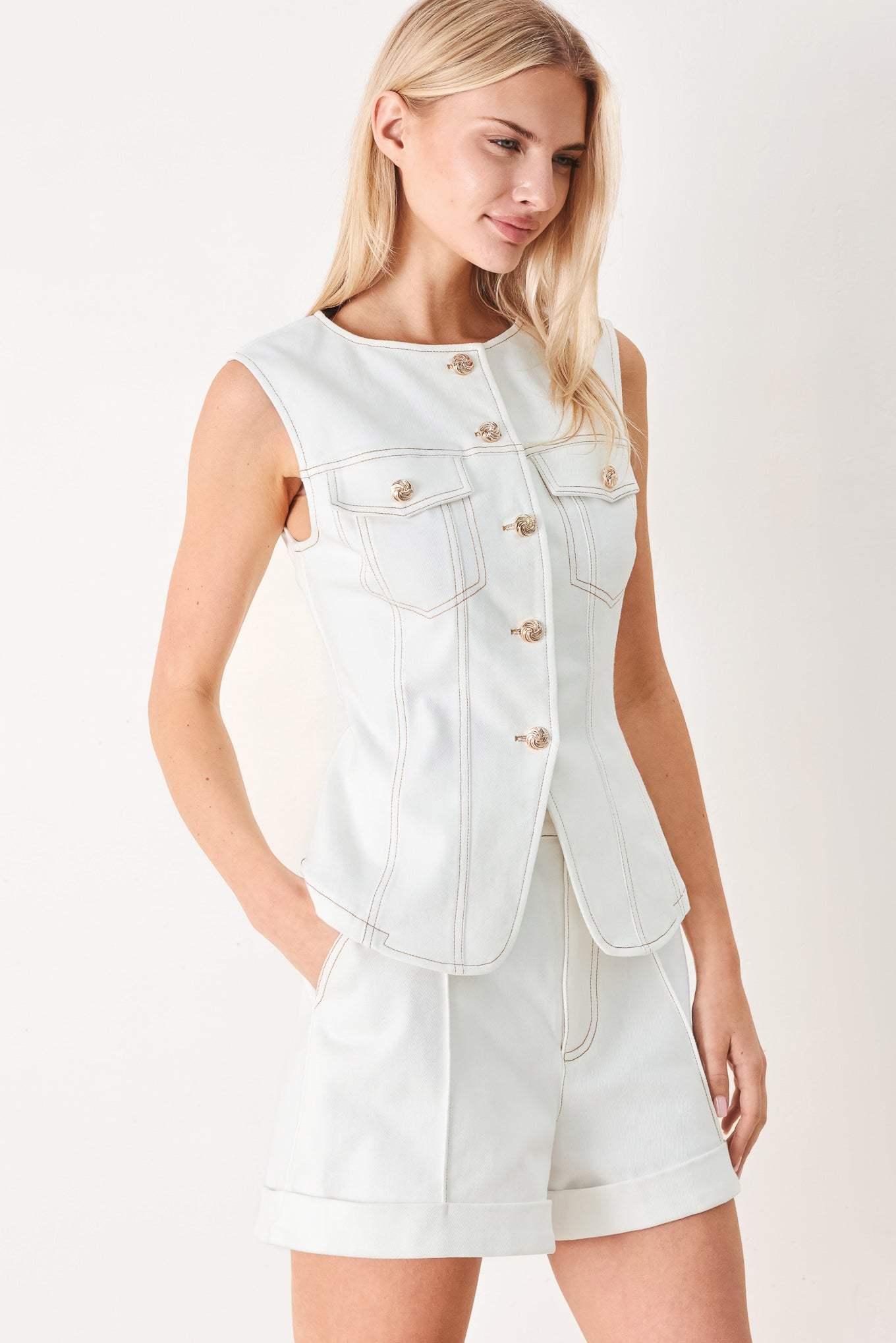 BETTER TOGETHER WOVEN VEST - Flying Tomato - Flyclothing LLC