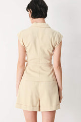 DESERT MINIMAL WOVEN VEST - Flying Tomato - Flyclothing LLC
