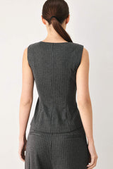 MODERN PINSTRIPE WOVEN VEST