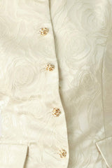 MARZIPAN FLORAL WOVEN JACQUARD VEST