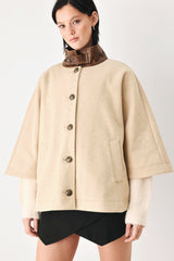 CITY IN MOTION BUCKLED CAPELET JACKET - Flying Tomato - Flyclothing LLC