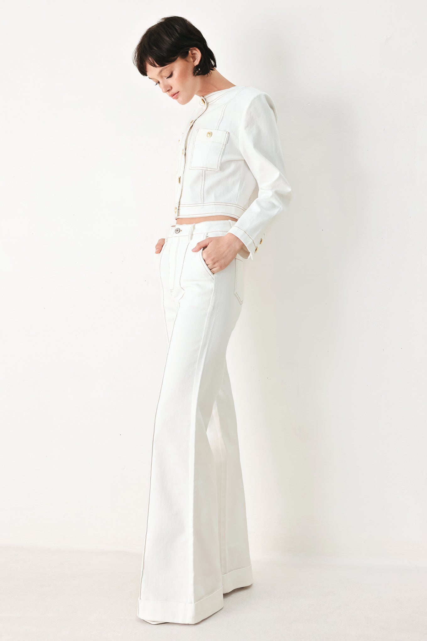 FIFTH STREET WOVEN CROP JACKET - Flying Tomato - Flyclothing LLC