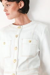 FIFTH STREET WOVEN CROP JACKET - Flying Tomato - Flyclothing LLC