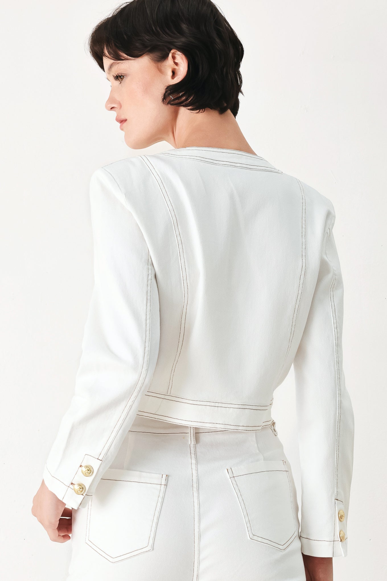 FIFTH STREET WOVEN CROP JACKET - Flying Tomato - Flyclothing LLC