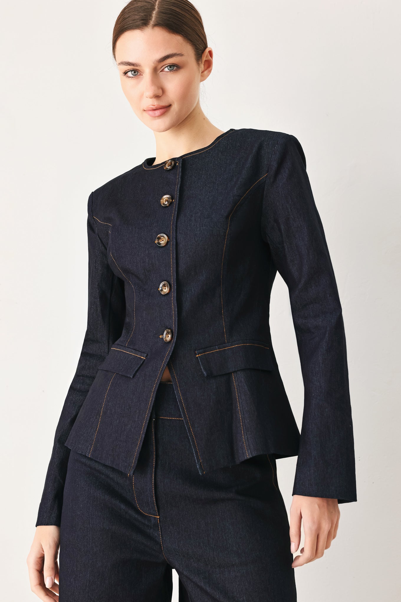 CITY MUSE MODERN DENIM JACKET - Flying Tomato - Flyclothing LLC