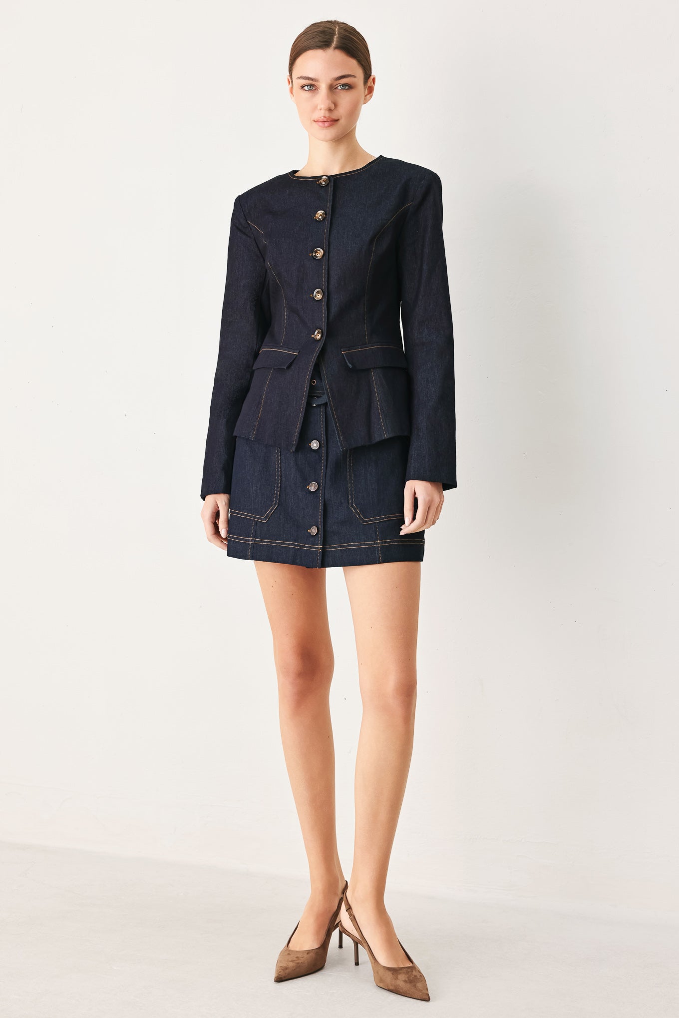 CITY MUSE MODERN DENIM JACKET - Flying Tomato - Flyclothing LLC