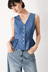 CASUAL ROMANCE WOVEN VEST - Flying Tomato - Flyclothing LLC