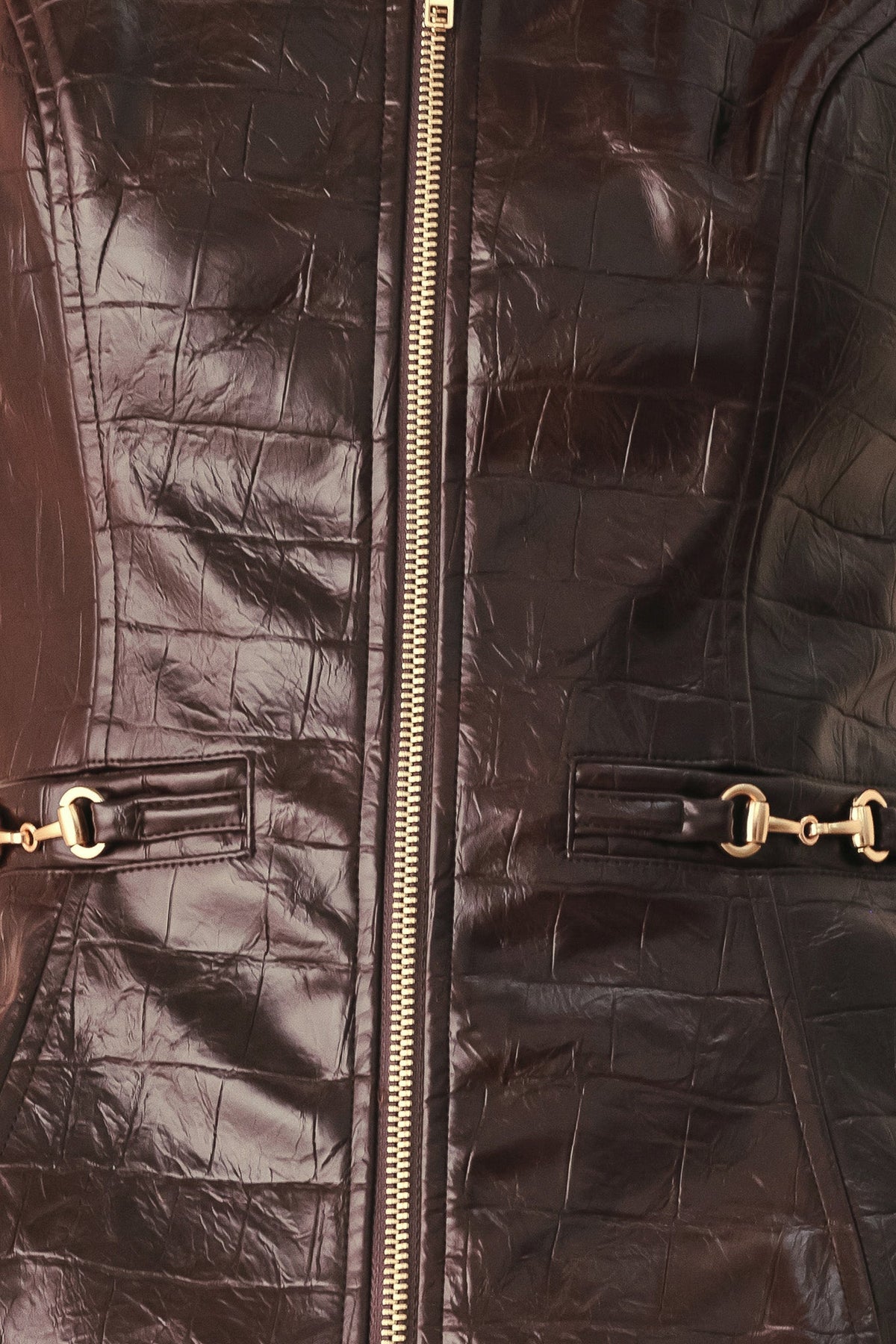 WILD AT HEART EMBOSSED FAUX LEATHER VEST - Flying Tomato - Flyclothing LLC