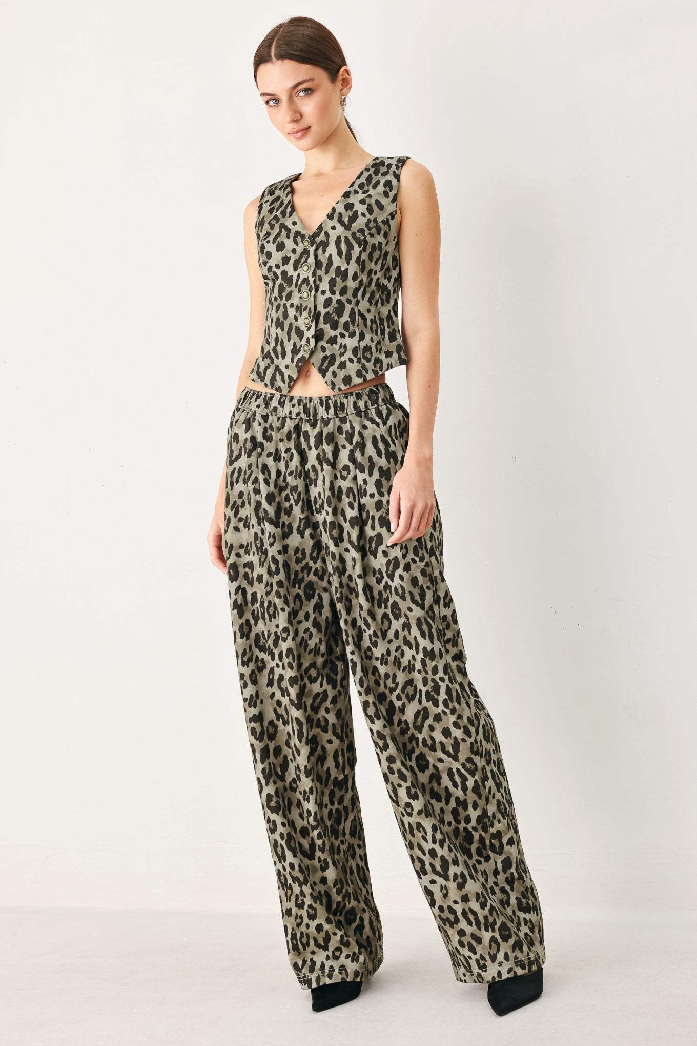 LEOPARD LUXE WOVEN VEST
