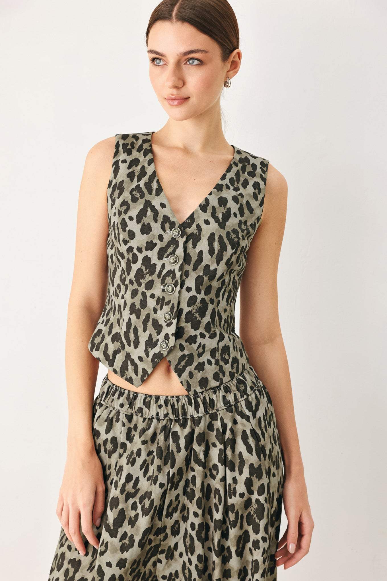 LEOPARD LUXE WOVEN VEST