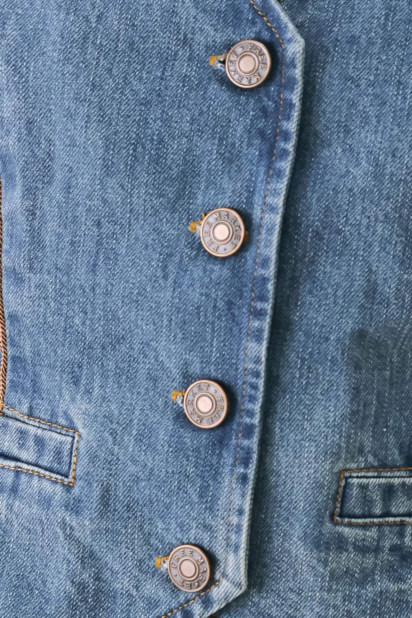 WESTERN MUSE DENIM VEST - Flying Tomato - Flyclothing LLC