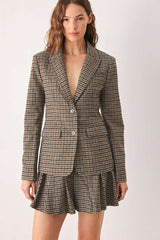 TWEED ACADEMY WOVEN BLAZER - Flying Tomato - Flyclothing LLC