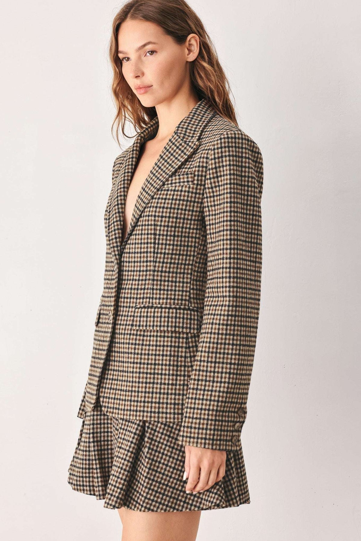 TWEED ACADEMY WOVEN BLAZER - Flying Tomato - Flyclothing LLC