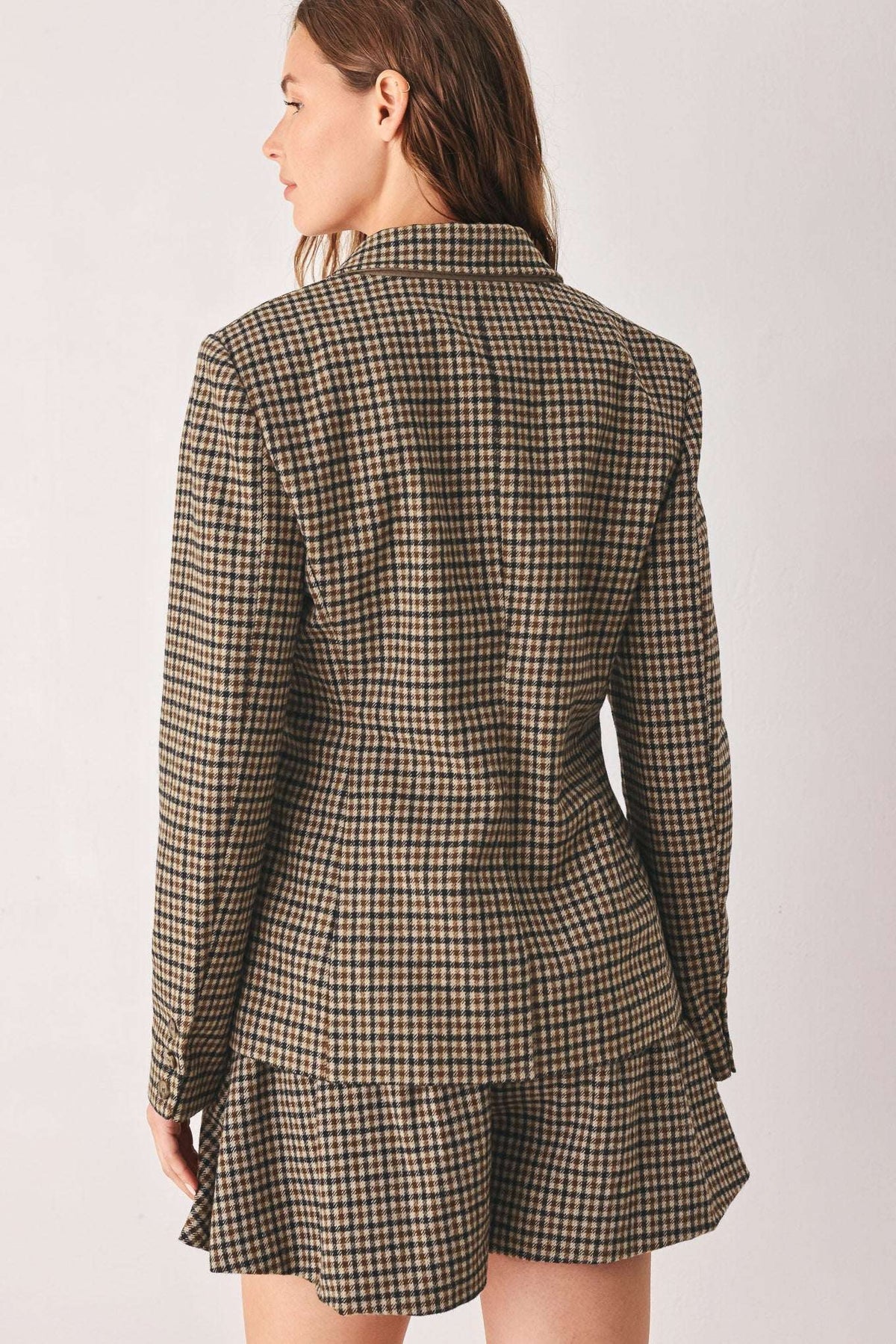 TWEED ACADEMY WOVEN BLAZER - Flying Tomato - Flyclothing LLC