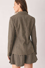 TWEED ACADEMY WOVEN BLAZER - Flying Tomato - Flyclothing LLC