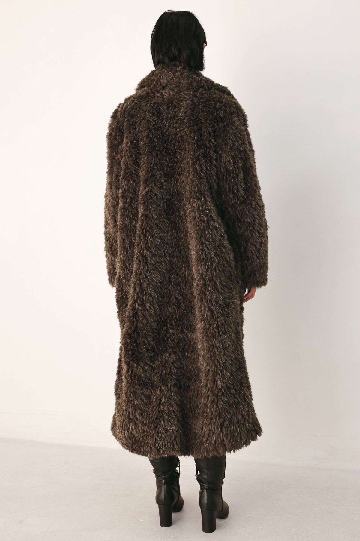COZY IN THE CITY BELTED FAUX FUR MIDI COAT