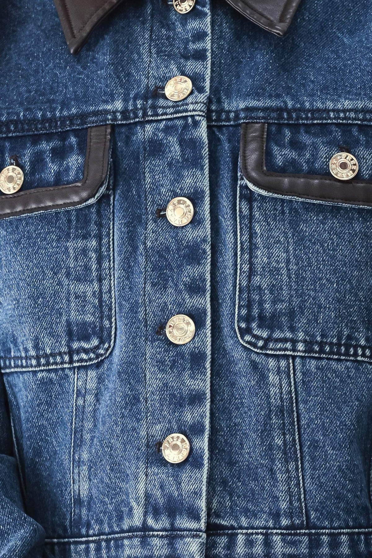 VINTAGE DENIM RENDEZVOUS DENIM CROP JACKET - Flying Tomato - Flyclothing LLC