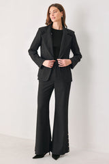 COMMAND NOIR BLACK ASYMMETRICAL MILITARY JACKET - Flying Tomato - Flyclothing LLC