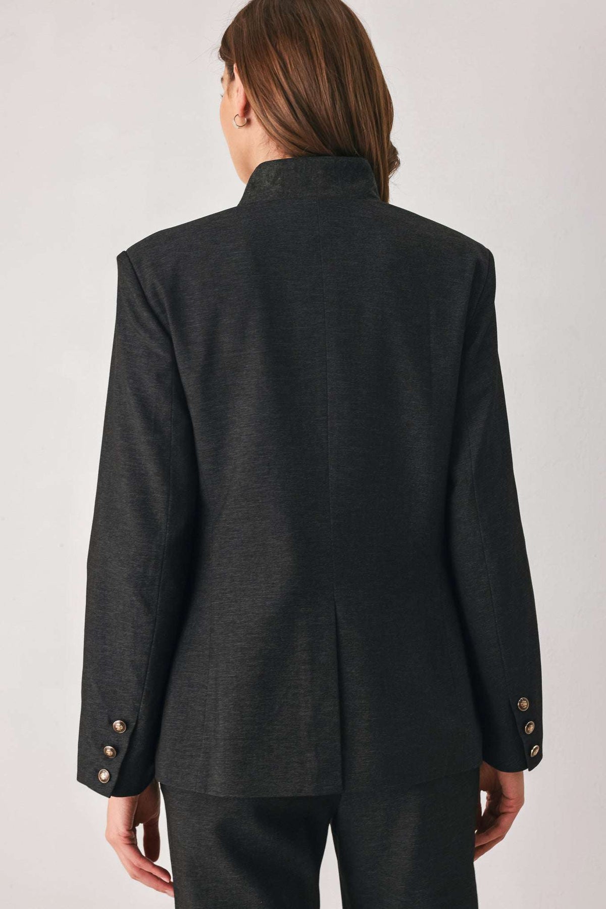 COMMAND NOIR BLACK ASYMMETRICAL MILITARY JACKET - Flying Tomato - Flyclothing LLC