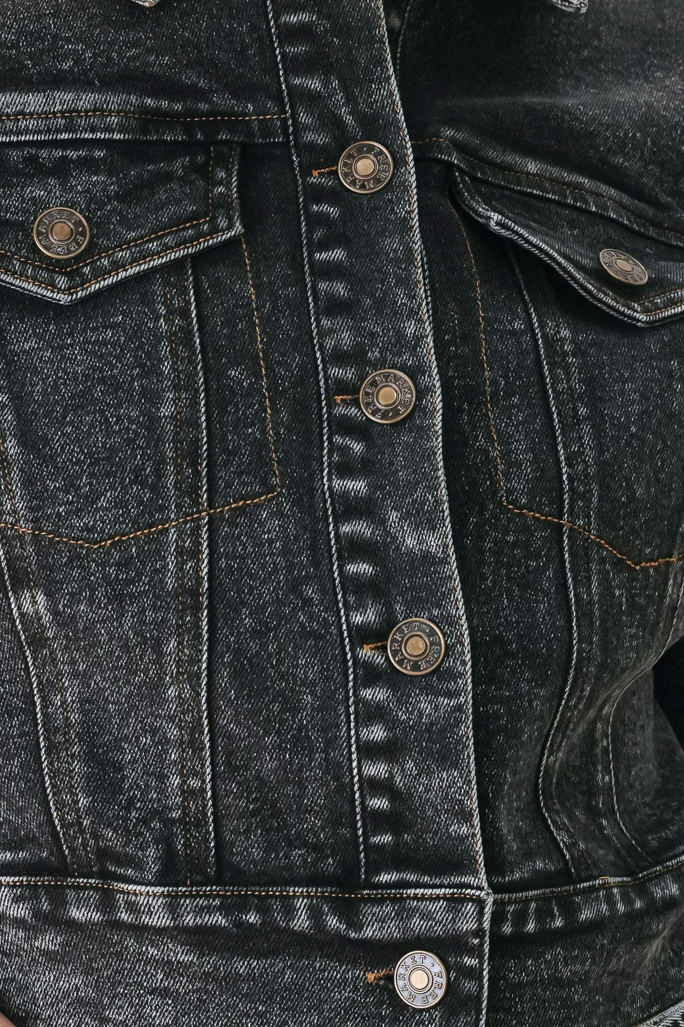 SHADOW STITCH ROMANCE DENIM CROP JACKET - Flying Tomato - Flyclothing LLC