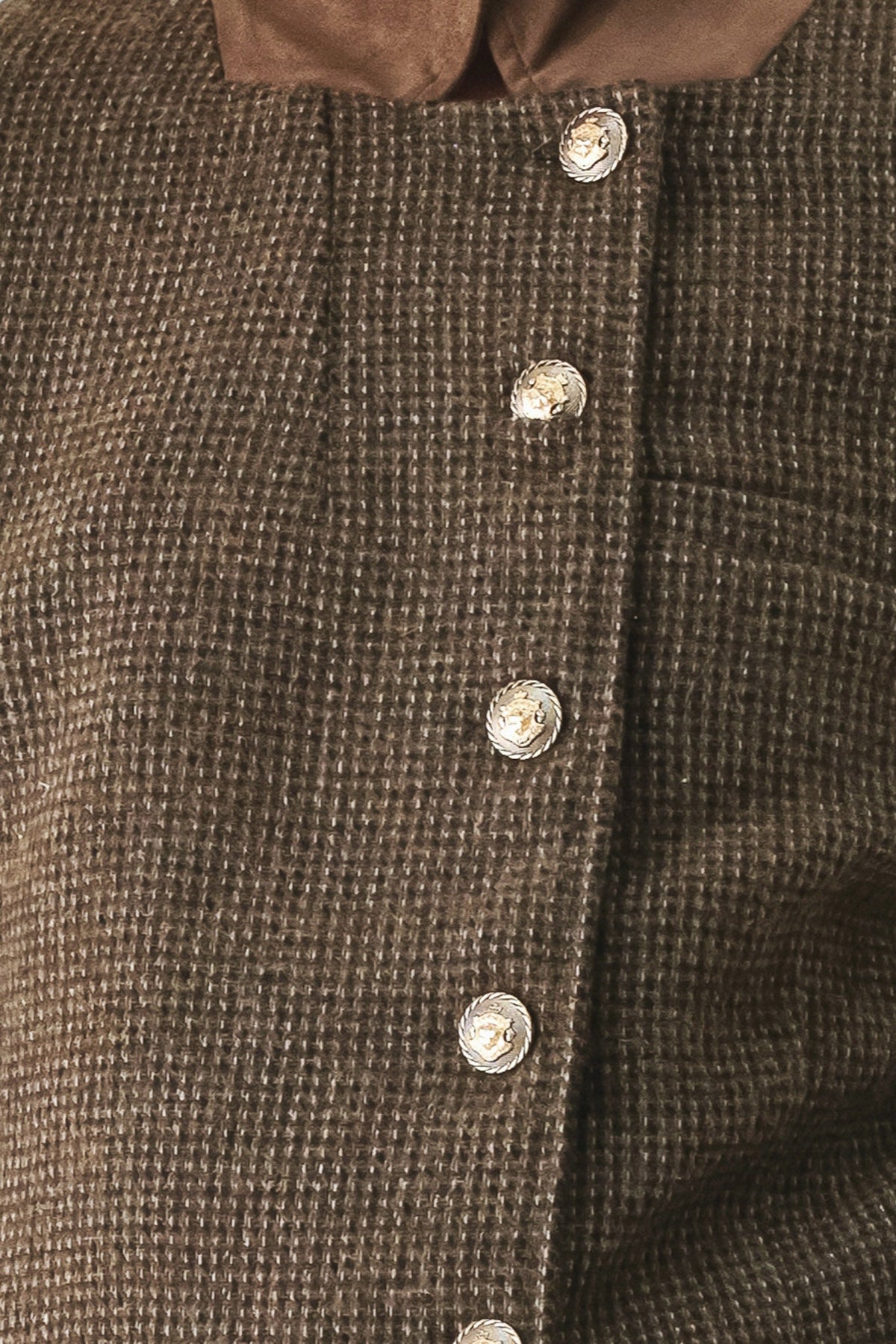 HERITAGE CHARM HOUNDSTOOTH CROP JACKET - Flying Tomato - Flyclothing LLC