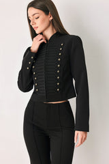 COMMAND NOIR BLACK MILITARY JACKET - Flying Tomato - Flyclothing LLC