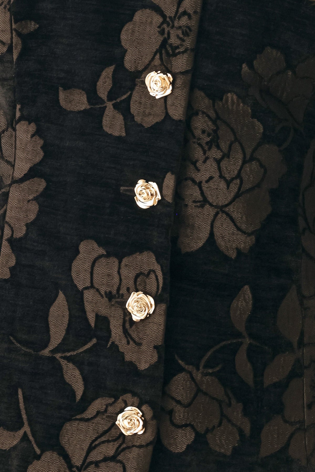 COCOA TAPESTRY BROWN JACQUARD BUTTON-DOWN TOP