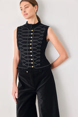 VELVET COMMAND BLACK MILITARY VEST - Flying Tomato - Flyclothing LLC