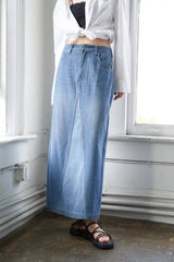 A LEAP OF FAITH MIDI DENIM SKIRT - Flying Tomato - Flyclothing LLC