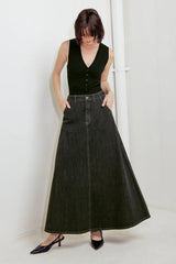 TRADING SECRETS DENIM SKIRT - Flying Tomato - Flyclothing LLC