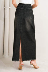 TALK ABOUT BEAUTY DENIM MIDI SKIRT - Flying Tomato - Flyclothing LLC