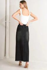 TALK ABOUT BEAUTY DENIM MIDI SKIRT - Flying Tomato - Flyclothing LLC