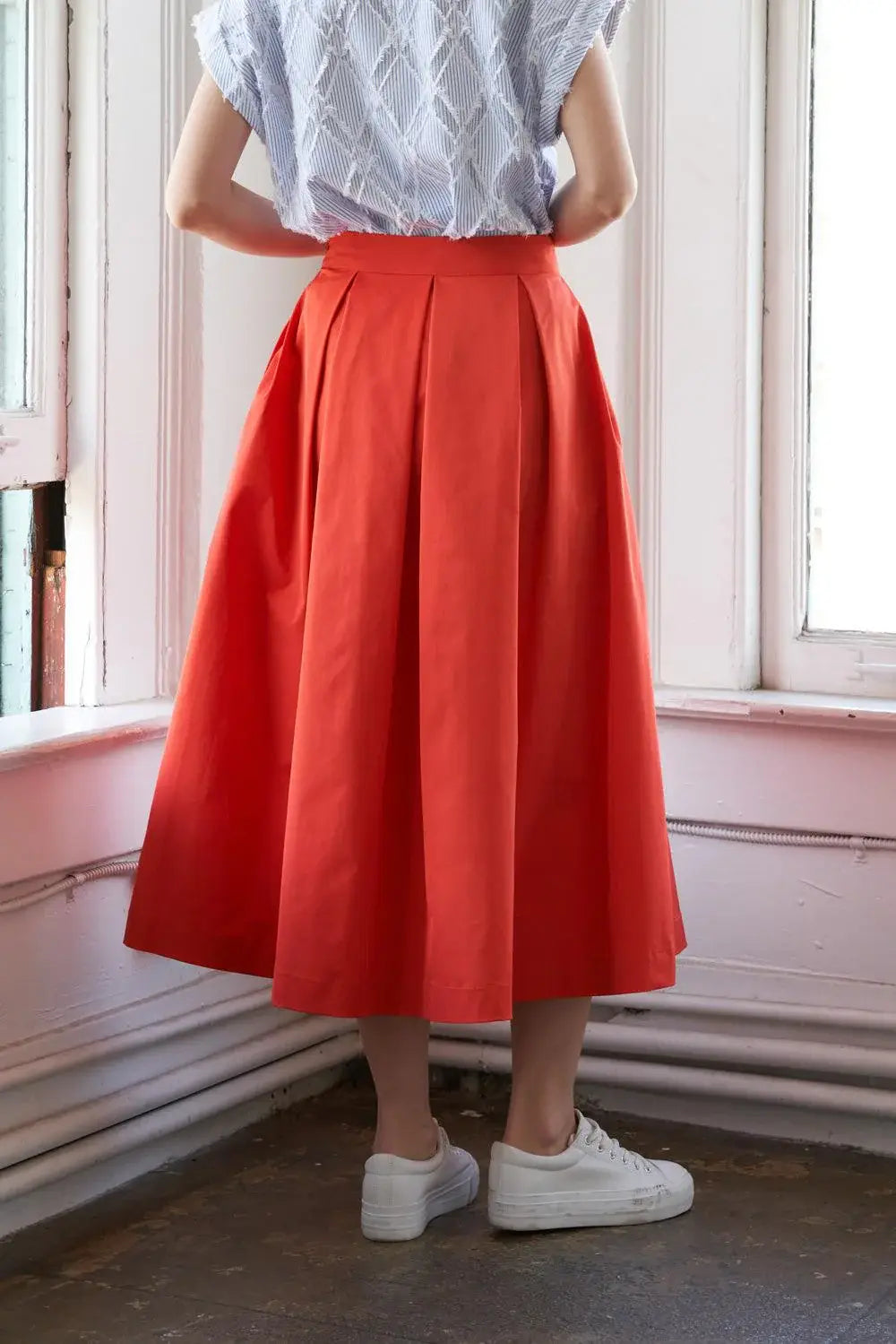 LOVE OF MINE WOVEN MIDI SKIRT - Flying Tomato - Flyclothing LLC