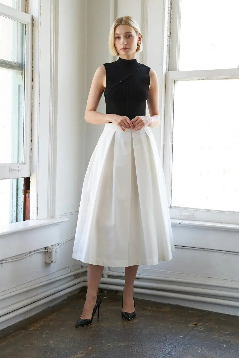 LOVE OF MINE WOVEN MIDI SKIRT - Flying Tomato - Flyclothing LLC