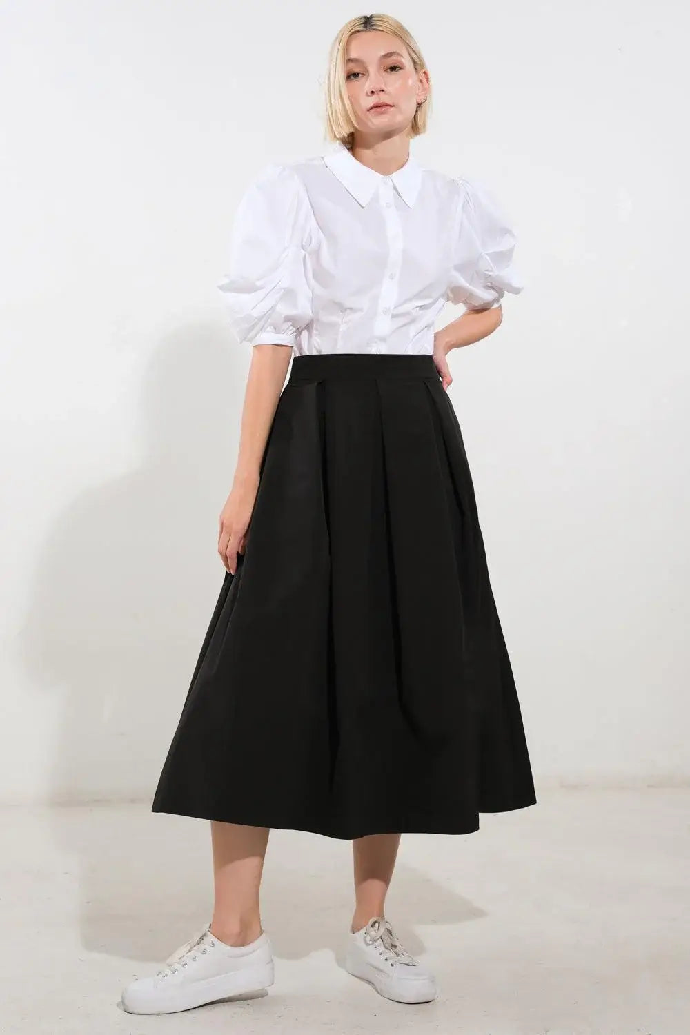 LOVE OF MINE WOVEN MIDI SKIRT - Flying Tomato - Flyclothing LLC