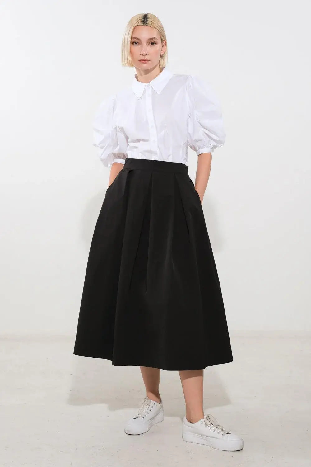 LOVE OF MINE WOVEN MIDI SKIRT - Flying Tomato - Flyclothing LLC