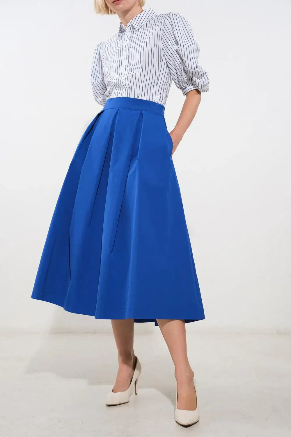 LOVE OF MINE WOVEN MIDI SKIRT - Flying Tomato - Flyclothing LLC