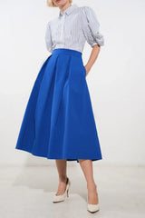 LOVE OF MINE WOVEN MIDI SKIRT - Flying Tomato - Flyclothing LLC