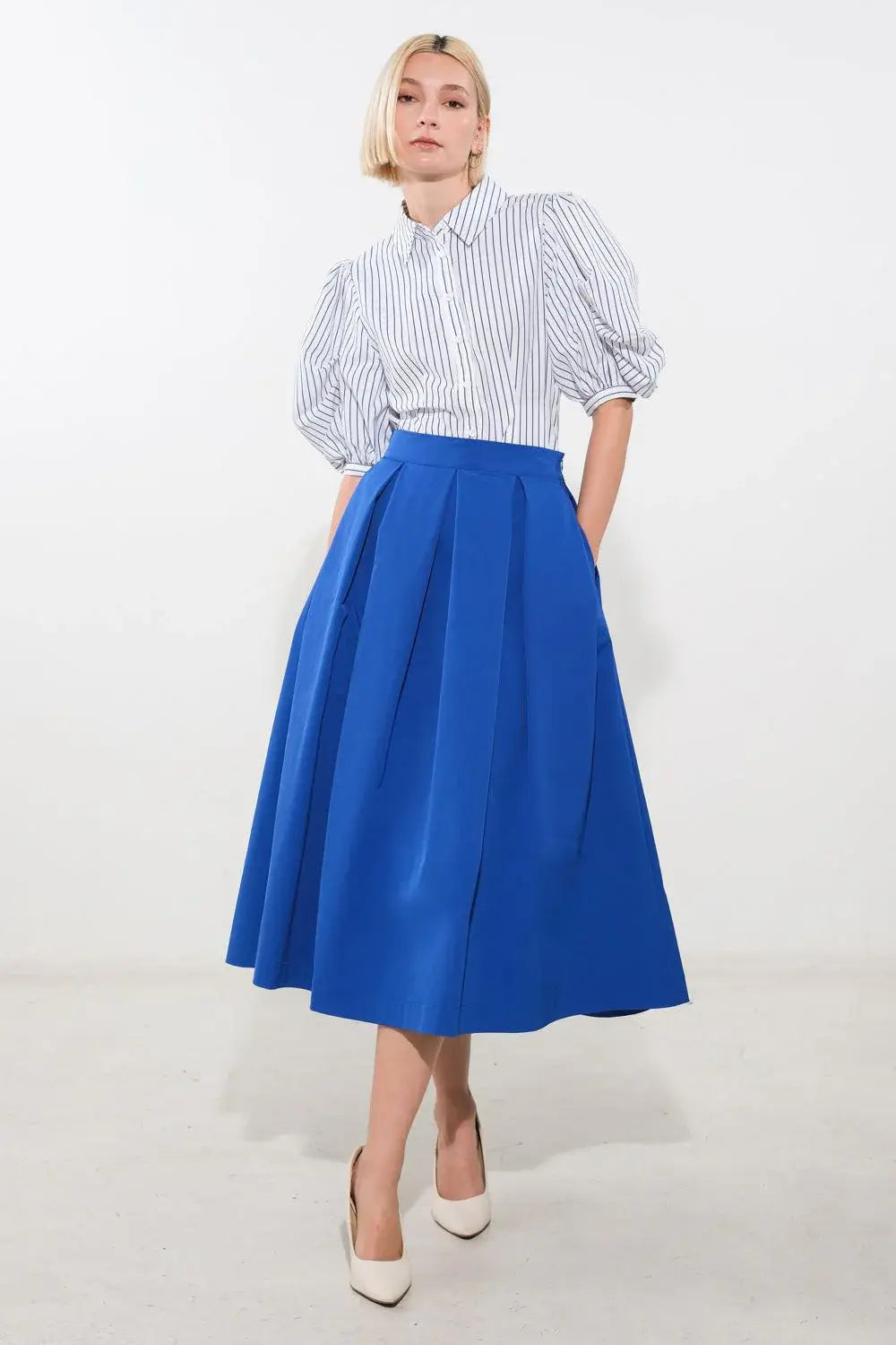 LOVE OF MINE WOVEN MIDI SKIRT - Flying Tomato - Flyclothing LLC