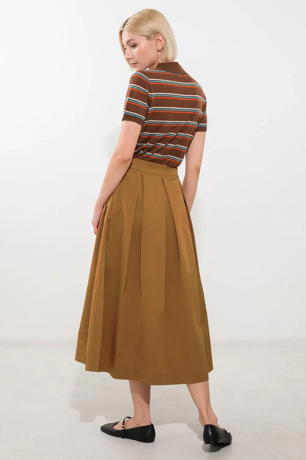 LOVE OF MINE WOVEN MIDI SKIRT - Flying Tomato - Flyclothing LLC