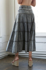SIMPLE STATEMENT DENIM MIDI SKIRT - Flying Tomato - Flyclothing LLC