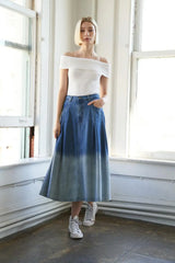 STATE OF MIND DENIM MIDI SKIRT - Flying Tomato - Flyclothing LLC