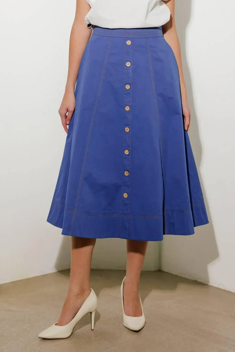 ENCHANTED ELEGANCE MIDI SKIRT - Flying Tomato - Flyclothing LLC