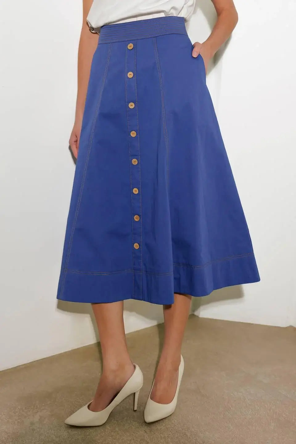 ENCHANTED ELEGANCE MIDI SKIRT - Flying Tomato - Flyclothing LLC