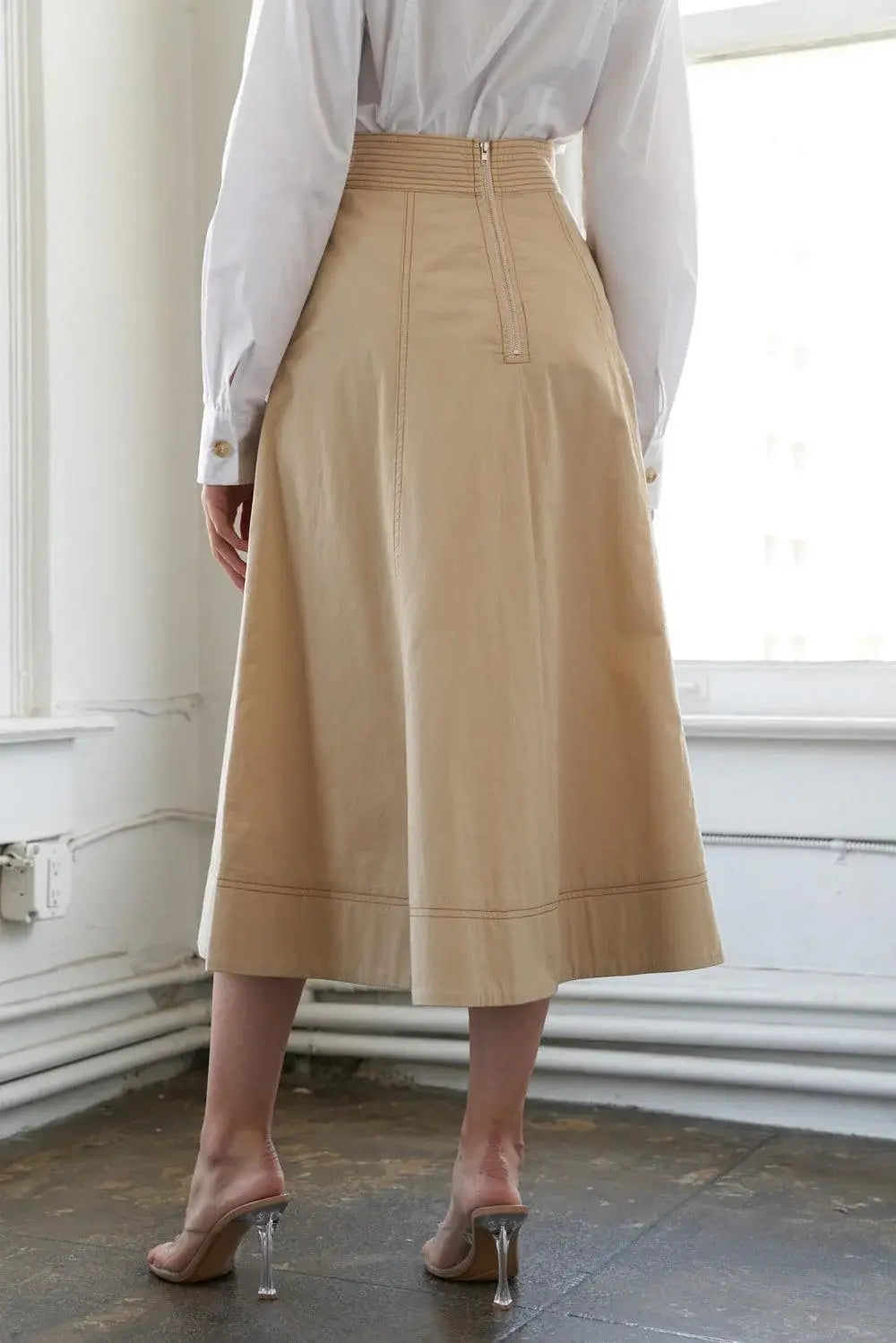 ENCHANTED ELEGANCE MIDI SKIRT - Flying Tomato - Flyclothing LLC
